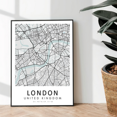 Map of London, United Kingdom