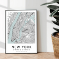 Map of New York, United States
