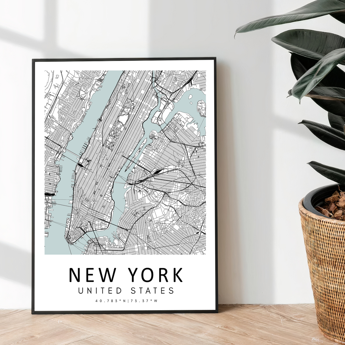 Map of New York, United States