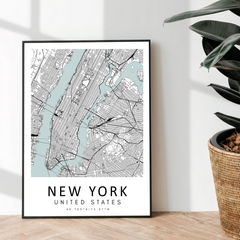 Map of New York, United States