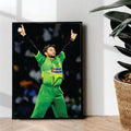 Shahid Afridi Celebrating - cricket wall art