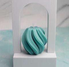 Snowflake Twirl Decorative Candle