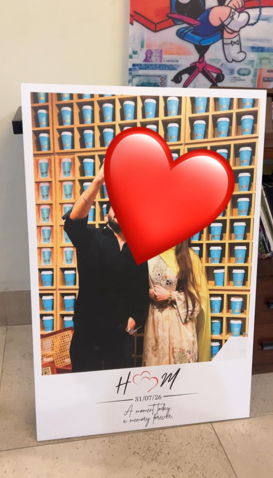Custom Wedding Portrait with Name & Date