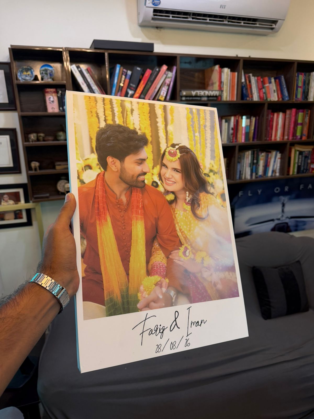 Custom Wedding Portrait with Name & Date