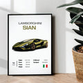 Lamborghini Sian - wall art
