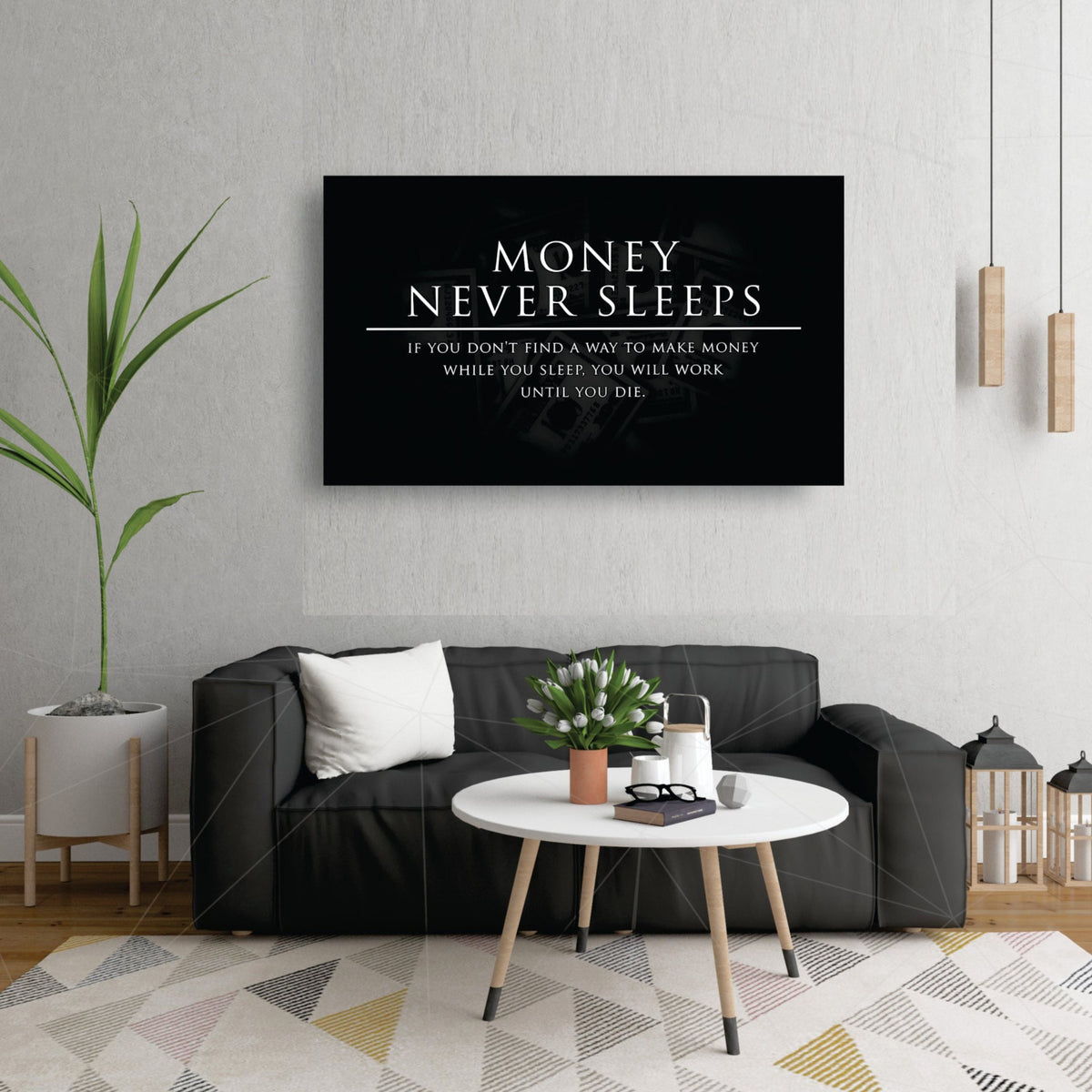 Money Never sleeps - wall art