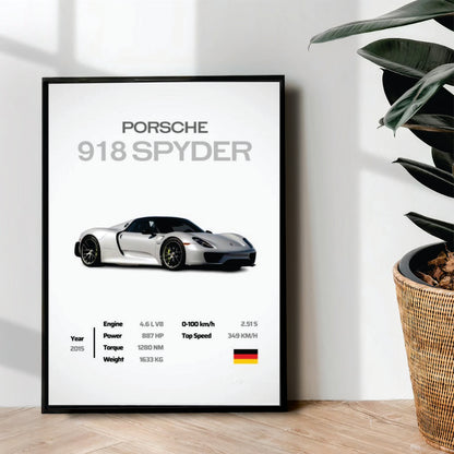 PORSCHE 918 spyder - wall art