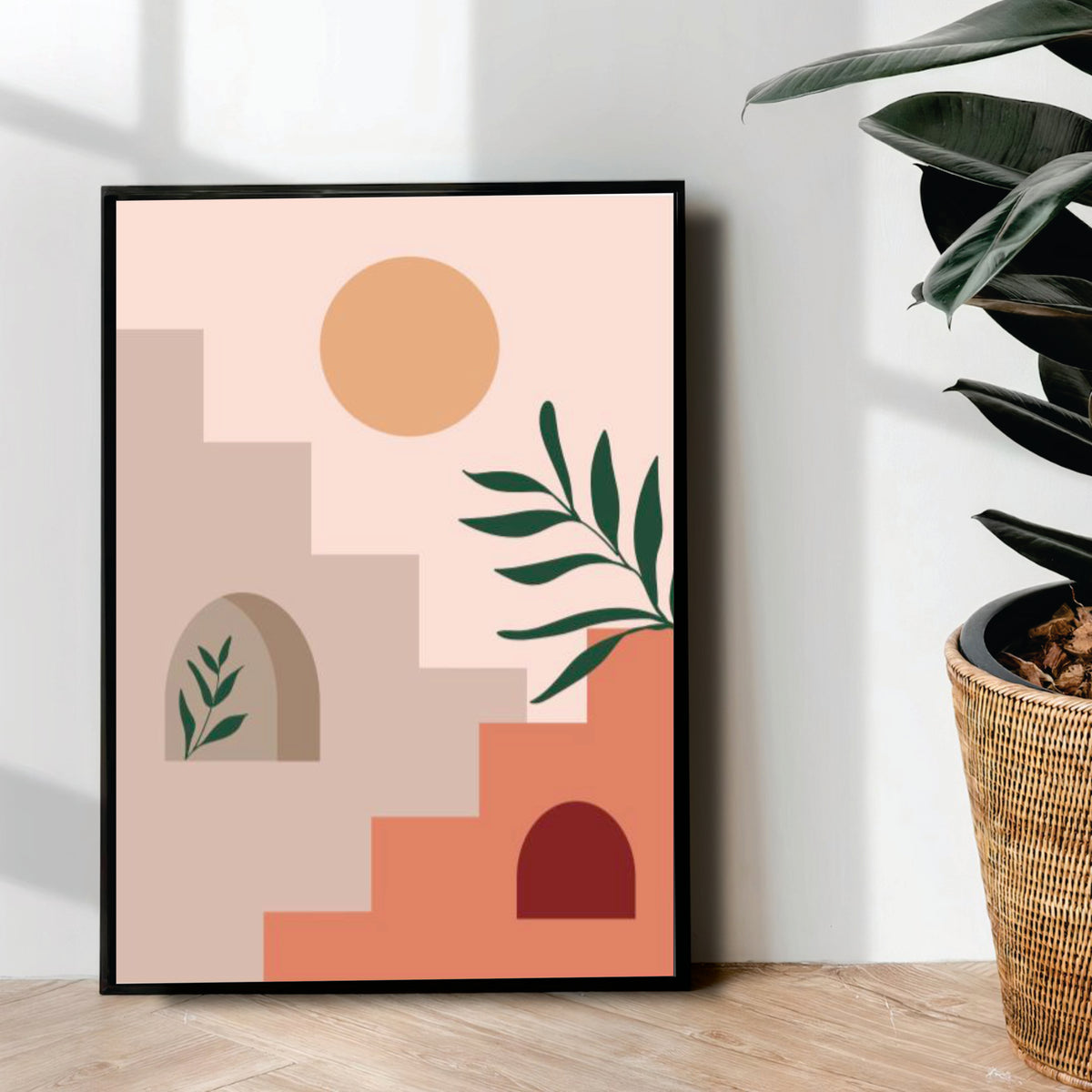 Stairs to sun Abstract Art - wall art