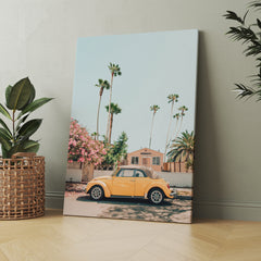 Aesthetic yellow car
