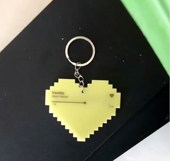 Spotify Pastel Heart Keychain