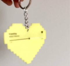 Spotify Pastel Heart Keychain