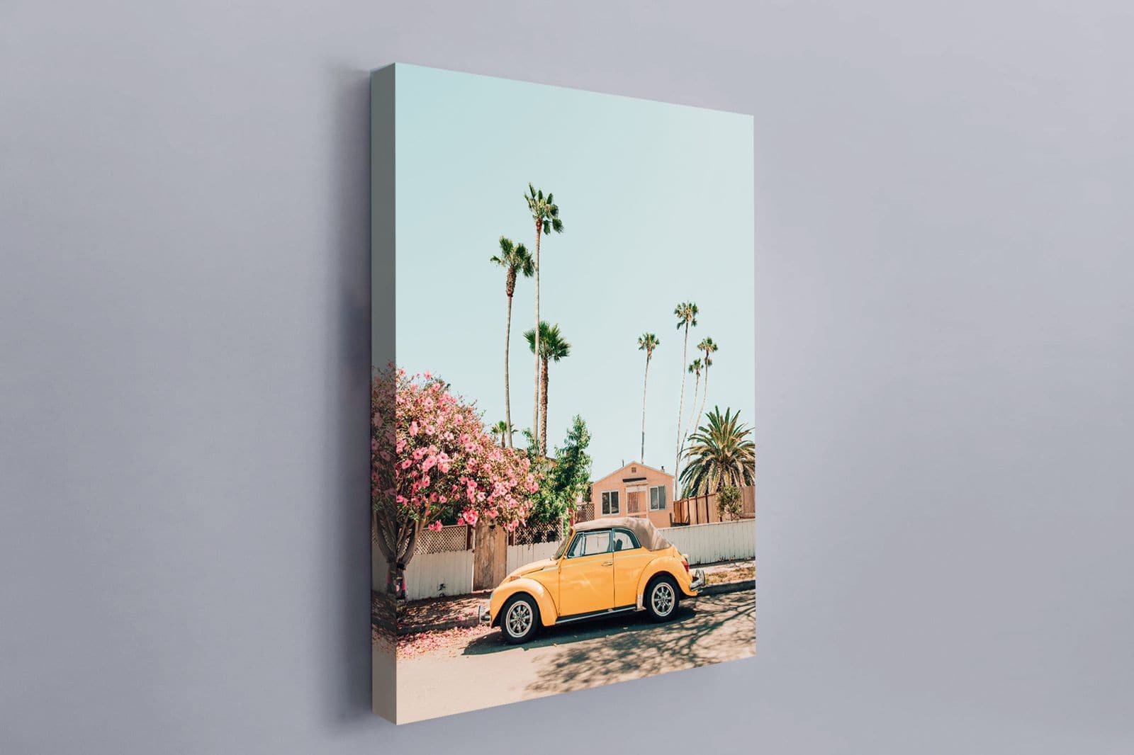 Aesthetic yellow car