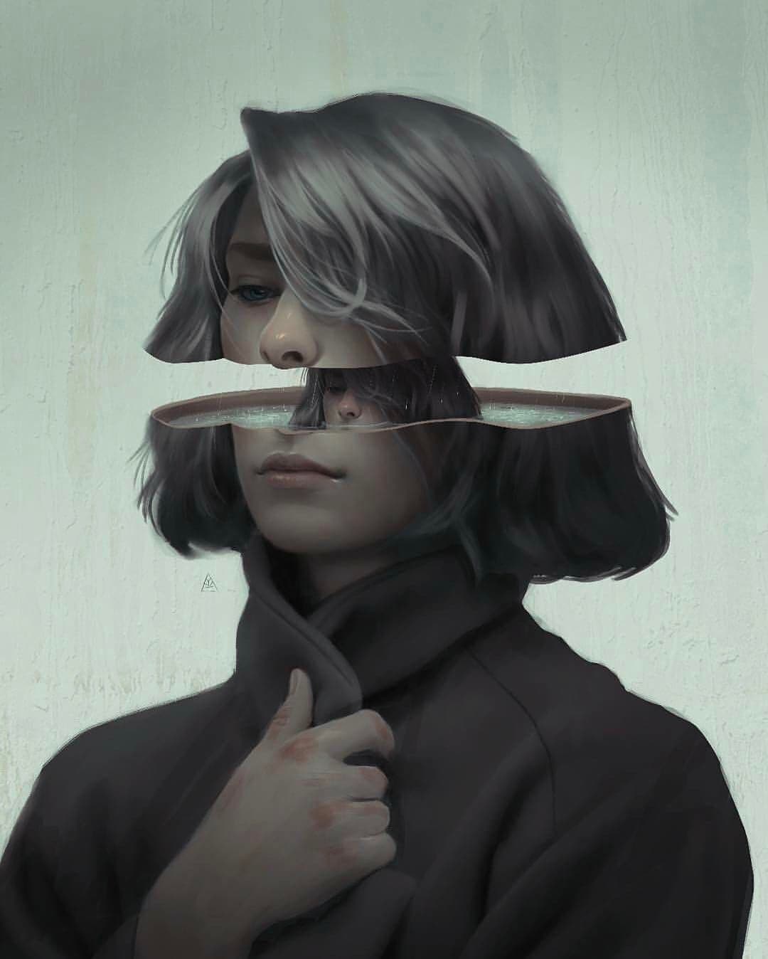 Surreal Girl painting